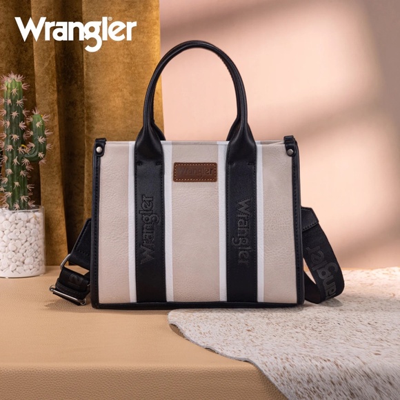 Wrangler Color Block Tote/Crossbody Black - Picture 1 of 5